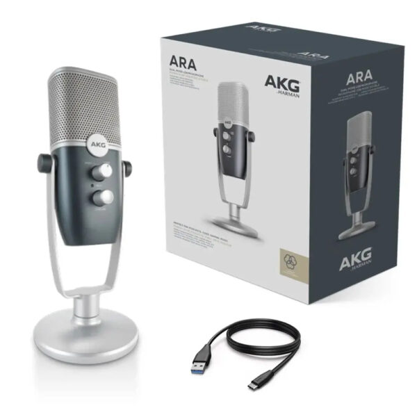 AKG Ara | Microfone Condensador USB Profissional com 2 Padrões - Imagem 2